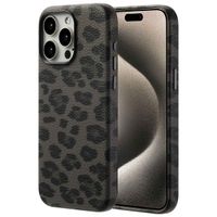 Selencia Sabi Backcover Panterprint met MagSafe Apple iPhone 15 Pro Max - Midnight Black