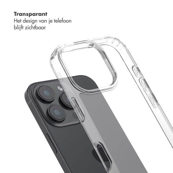 Selencia Backcover met afneembare haakjes Apple iPhone 16 Pro Max - Transparant