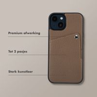 Selencia Riva Backcover met Pashouder Apple iPhone 14 / 13 - Mocha Brown