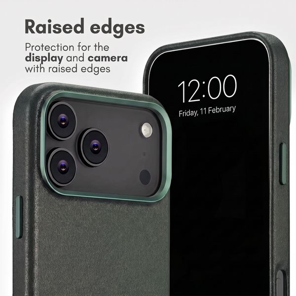 Accezz 2-in-1 Leather Bookcase with MagSafe Apple iPhone 18 Pro / 17 Pro - Cedar Green
