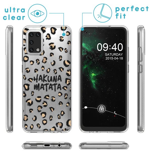 imoshion Design hoesje Samsung Galaxy A02s - Luipaard - Bruin / Zwart