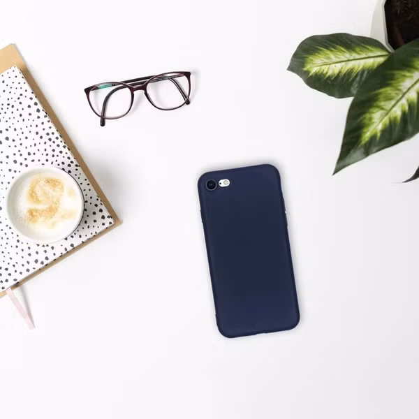 Color Backcover Apple iPhone SE (2022 / 2020) / 8 / 7 - Donkerblauw