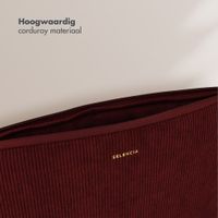 Selencia Corduroy Laptophoes 13-14 inch - Laptopsleeve - Deep Burgundy