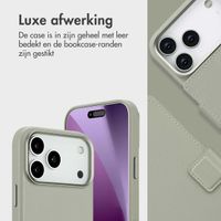 Accezz Leather Bookcase 2-in-1 met MagSafe Apple iPhone 17 Pro Max - Light Grey