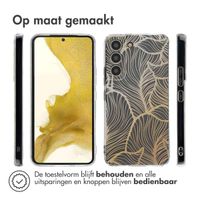 imoshion Design hoesje Samsung Galaxy S22 - Golden Leaves Transparant