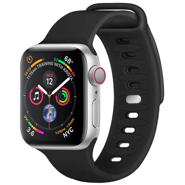 imoshion Siliconen bandje Apple Watch Series 1-9 / SE - 38/40/41 mm / Series 10 - 42 mm - Zwart