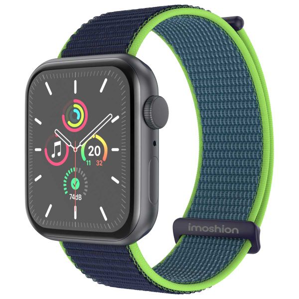 imoshion Nylon bandje Apple Watch Series 1 t/m 9 / SE (38/40/41 mm) | Series 10 / 11 (42 mm) - Lime