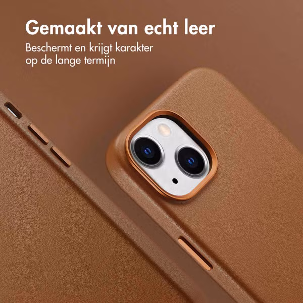 Accezz MagSafe Leather Backcover Apple iPhone 15 - Sienna Brown