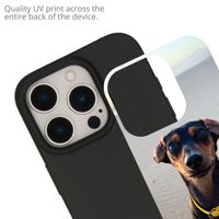 Ontwerp je eigen Apple iPhone 15 Pro Max gel hoesje - Zwart