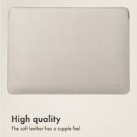 Accezz Leather laptop sleeve 15 inch - Beige