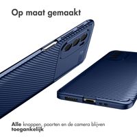 imoshion Carbon Softcase Backcover Motorola Moto G41 - Blauw