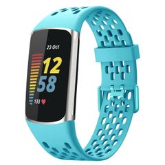 imoshion Siliconen sport bandje met gaatjes Fitbit Charge 5 / Charge 6 - Turquoise