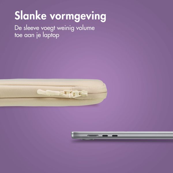 imoshion Laptop hoes 14 inch - Laptopsleeve met vak - Sandstone