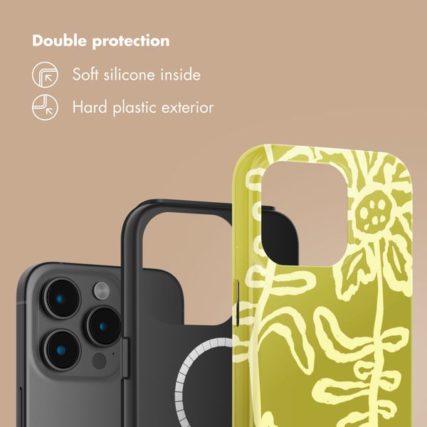 Selencia Vivid Back Cover with MagSafe Apple iPhone 15 Pro - Chalky Bloom