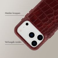 Selencia Croco Backcover met MagSafe Apple iPhone 17 Pro Max - Burgundy