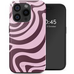 Selencia Vivid Case with MagSafe Apple iPhone 15 Pro - Wavy Swirl Pink Plum