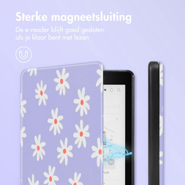 imoshion Design Slim Hard Case Bookcase Kobo Aura One - Flowers Distance