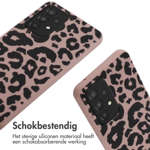 imoshion Siliconen design hoesje met koord Samsung Galaxy A33 - Animal Pink