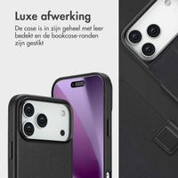 Accezz Leather Bookcase 2-in-1 met MagSafe Apple iPhone 17 Pro Max - Onyx Black