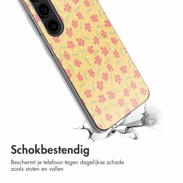 imoshion  Design hoesje Samsung Galaxy S23 - Sunny Yellow Petite Flowers