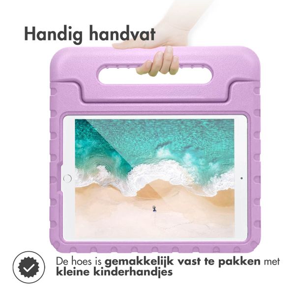 Accezz Kidsproof Backcover met handvat iPad 9 (2021) 10.2 inch / iPad 8 (2020) 10.2 inch / iPad 7 (2019) 10.2 inch - Lila