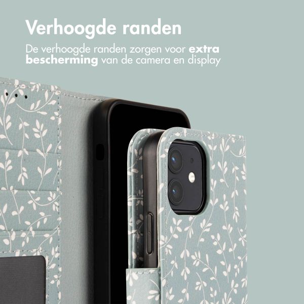 imoshion Design Bookcase iPhone 12 (Pro) - Smoke Green Flowers