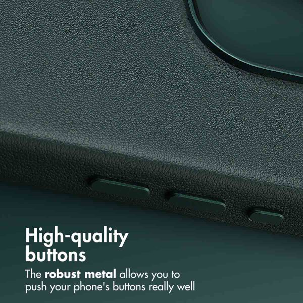 Accezz Leather Back Cover with MagSafe Apple iPhone 16 Pro - Cedar Green