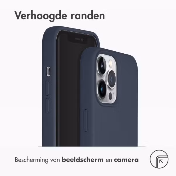Accezz Liquid Silicone Backcover met MagSafe Apple iPhone 13 Pro Max - Donkerblauw