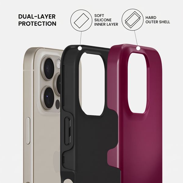 Burga Tough Case with MagSafe Apple iPhone 16 Pro - Dark Cherry
