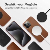 Accezz MagSafe Leather Backcover Apple iPhone 15 Pro Max - Sienna Brown