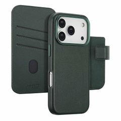 Accezz 2-in-1 Leather Bookcase with MagSafe Apple iPhone 17 Pro - Cedar Green