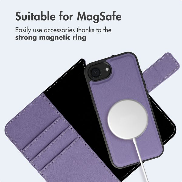imoshion Detachable 2-in-1 Luxury Bookcase Apple iPhone 17e / 16e - Purple