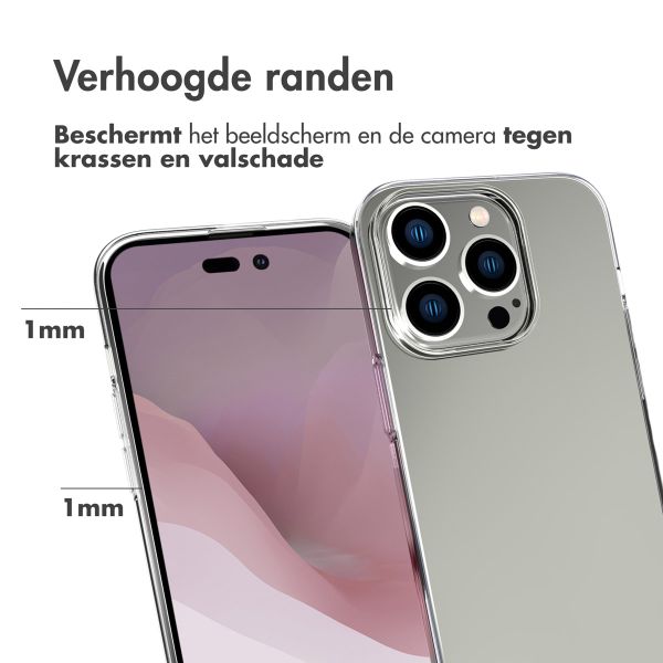 Accezz Clear Backcover Apple iPhone 14 Pro - Transparant