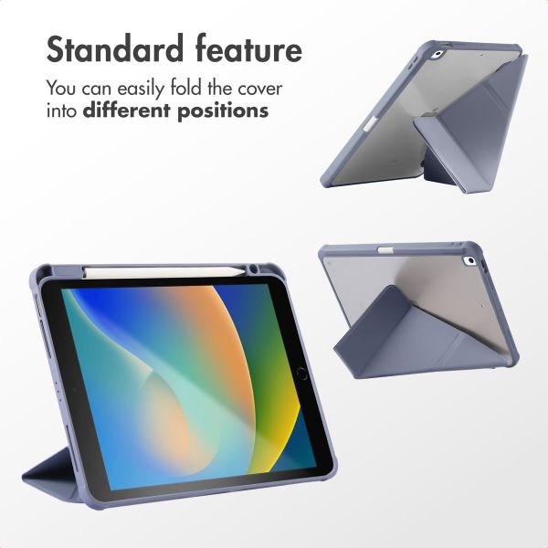 imoshion Origami Bookcase Apple iPad 9 (2021) 10.2 inch / iPad 8 (2020) 10.2 inch / iPad 7 (2019) 10.2 inch - Lavender