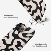 Selencia Vivid Backcover Apple iPhone 15 Pro Max - Art Wave Black