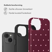 Selencia Vivid Backcover Apple iPhone 14 - Happy Dots Burgundy