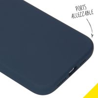 Accezz Liquid Silicone Backcover Apple iPhone 12 Pro Max - Donkerblauw