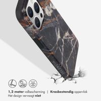 Selencia Aurora Fashion Backcover Apple iPhone 15 Pro - Duurzaam hoesje - 100% gerecycled - Zwart Marmer