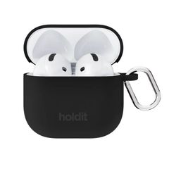 Holdit Solid Silicone Case Apple AirPods 4 - Zwart