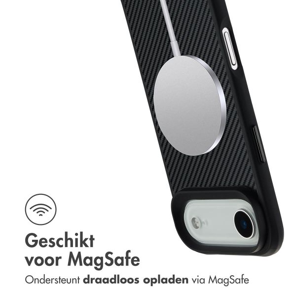 imoshion Rugged Hybrid Carbon Case met MagSafe Apple iPhone Air - Zwart