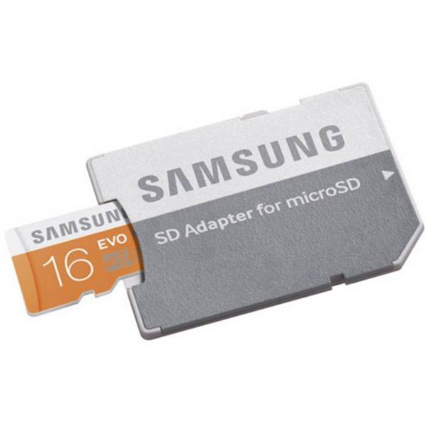 Samsung 16GB EVO Plus microSDHC geheugenkaart klasse 10 + adapter