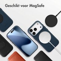 Accezz MagSafe Leather Backcover Apple iPhone 17 Pro - Nightfall Blue
