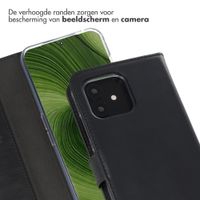 Selencia Echt Leren Bookcase Fairphone 6 - Zwart