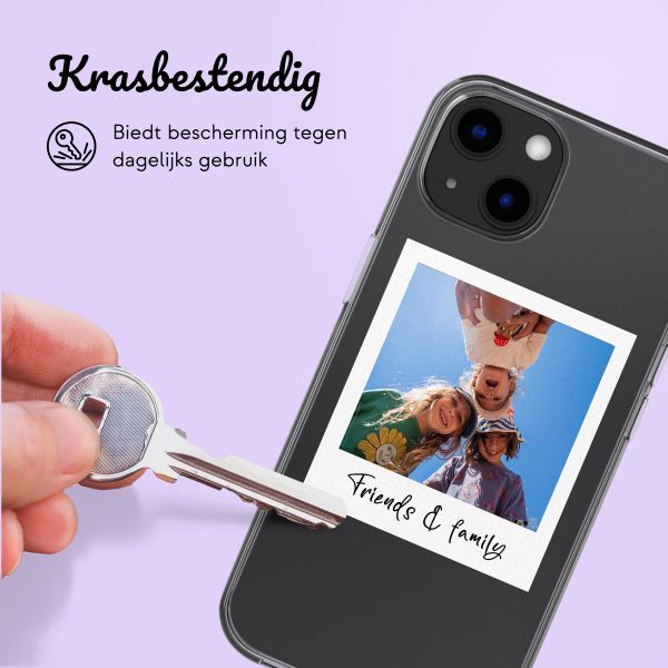 Gepersonaliseerd hoesje met polaroid iPhone 13 - Transparant