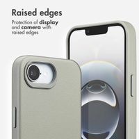 Accezz Leather Back Cover with MagSafe Apple iPhone 17e / 16e - Light Grey