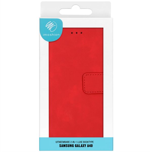 imoshion Uitneembare 2-in-1 Luxe Bookcase Samsung Galaxy A40 - Rood