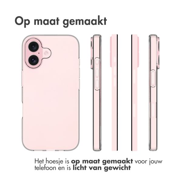 Accezz Clear Backcover Apple iPhone 16 - Transparant