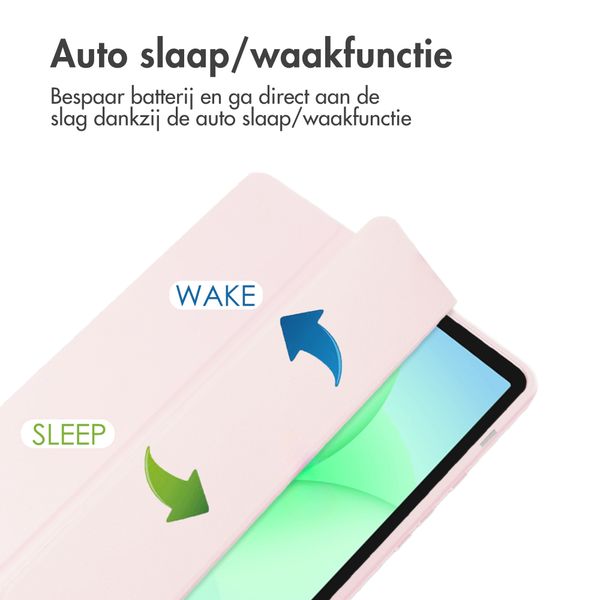 imoshion Trifold Hardcase Bookcase Samsung Galaxy Tab A11 / A9 8.7 inch - Roze