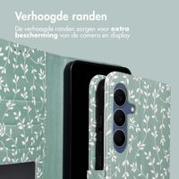 imoshion Design Bookcase Samsung Galaxy S25 FE - Smoke Green Flowers