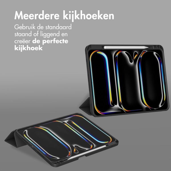 Accezz Smart Silicone Bookcase Apple iPad Pro 13 (2025) M5 / (2024) M4 - Zwart